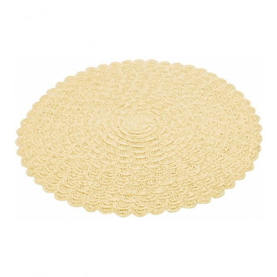 Lugar 38,5cm Americano De Poliéster Pétala Bege